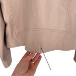 All Saints 8 Dalby Slim-Fit Leather Biker Jacket Misty Pink Zipper Moto Boho Photo 8