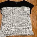 Calvin Klein Jeans  Black and White Textured Blouse Photo 0