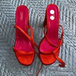 Esprit  pink block heel woven sandals size 9 Photo 0