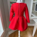 Roman Song Red Quilted Structured Low Sleeve Mini Dress with Bow Sz Small NWT Photo 3