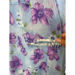 My Michelle  Floral Dress and Scarf Blue Purple White Midi Short‎ Sleeve Size 14 Photo 8