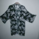 Spiritual Gangster  Floral Kimono OS in Black White Gray Photo 8