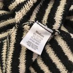 Poof! lightweight knit striped sweater black and white size Medium exposed zip Photo 6