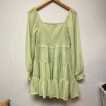 Patrons of Peace Tiered Smocked Babydoll Mini Dress Sz M Boho Coastal Cottage Photo 3