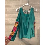 Judith March  Women Green Long Sleeve Blouse size‎ small Photo 2