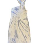 ZARA  asymmetrical ribbed baby blue and white tie dye tank dress Photo 9
