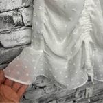 EUC Vine Tree Women’s Ruched Elegant White Mini Dress Size Medium (RN 165440) Photo 3