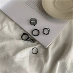 Boutique NEW Black Midi Knuckle Interchangeableā Ring Set Photo 7