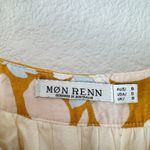 Mon Renn Floral Tiered Maxi Dress Yellow White Tie Straps Size Small Photo 3