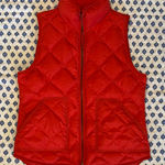 J.Crew  Vibrant orange Quilted Vest zip up Photo 0