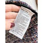 Bimba Y Lola Tweed Long Sleeve Asymmetrical Button Blazer Jacket Multi Women's M Blue Size M Photo 6