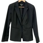 Halogen  Womens Black Blazer Size 4 Workwear Power Suit Modern Career‎ Minimal Photo 0