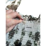 ESPECIA Maternity Poucette Maxi Dress Ivory Combo Tie Straps Green S NWT White Photo 6