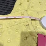 Isaac Mizrahi  New York NWT Size 2 Citron Yellow Eyelet South Hampton Crop Pants Photo 8
