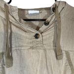 Columbia Beige Long Sleeve Hooded Cotton Hemp Blend Hiking Shirt Women Sz S Photo 4