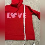 Cupcakes and Cashmere‎ Small S LOVE Pullover Hooded Sweater hoodie red Photo 4
