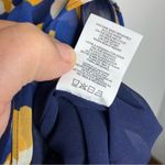 CAbi  Lydia floral‎ blouse blue yellow women’s size small Photo 6