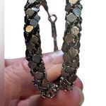 Vintage Metal Work 2” Silver Hoop Earrings Photo 1