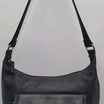Fossil  1954 Black Pebbled Leather Shoulder Organizer Handbag Purse #75082 Photo 0
