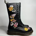 Dr. Martens  1914 Vonda II Originals Floral Combat Boots in Black Softy T Photo 0