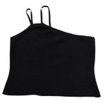 Halston Heritage  Revolve One Shoulder‎ Black Asymmetrical Crop Top Y2K Minimal S Photo 0
