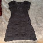 Black Sheath Mini Dress with Cap Sleeves Crew Neck Gray Size undefined Photo 1