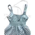 Hill House Cher Snowflake Light Blue Brocade Mini Dress Size Large Photo 4