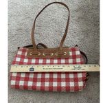 Dooney & Bourke  Red & White Preppy Checkered Plaid Handbag Vintage Y2K Retro Photo 6