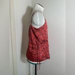 ABS Allen Schwartz NWT earth red floral print adjustable strap sinch waist S Photo 3