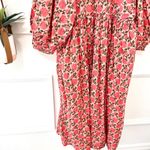 Free People Be Deva Sahara Midi Long Sleeve Dress Pink Floral Size S Photo 6