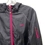 New Balance  Hidden Floral Water Resistant Windbreaker Jacket Black Size Large Photo 3