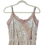Madison & Berkeley  Womens Pearl Crushed Velvet‎ Lace Pocket Slip Dress Large Photo 3
