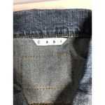 CAbi Women Denim Vest 8 Mid Wash Distressed Button Down 2 Pockets Y2K Preppy Photo 8