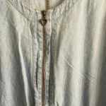 💥Vintage Vibe Denim Jumper Zip Up Dress L Blue Size L Photo 4