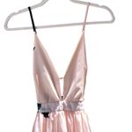 Aura  Pink Sleeveless Backless Maxi Dress with Floral Print Small‎ Photo 2