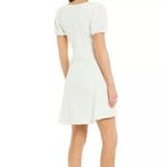 Chelsea and Violet Bubble Sleeve Button Down Off-White Summer Mini Dress Large Photo 1
