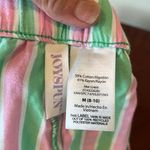 Pajama Shorts Pink Lime Green Striped Size M Photo 3