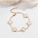 Gold Plated Clover Lucky Bracelet for Women 18K Gold Plated Clover Lucky Photo 0