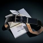 Michael Kors Michael Kros Patent Leather Belt With Gold Buckle NWT Photo 6