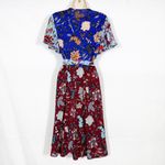 Diane Von Furstenberg DVF  Flutter Wrap Dress Silk Crepe Floral Patchwork Boho Photo 4