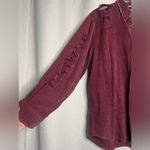 LF  Furst Of A Kind Burgundy Ribbed Distressed Flannel Shirt Photo 3