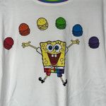 SpongeBob Unisex Rainbow Tee Small White Photo 2