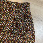 LE LIS COLLECTION Floral Print A Line Skirt Womens Zip Pockets Black Multi Color Size M Photo 6
