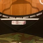 No Boundaries  Hustle Women's Teen Girl Size Medium 7-9 Camo and Black T-Shirt Photo 2