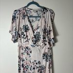 Motherhood Cream and Black Floral Maxi Nursing Dress size Large Photo 6