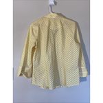 Foxcroft  Yellow White Classic Stripe Wrinkle Free Fitted Zip Front Shirt Top 12‎ Photo 5