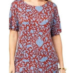 Diane Gilman Printed Jersey Knit Dolman-Sleeve Top Multicolor Boatneck 3X #1289 Photo 0