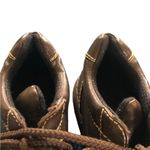 No Boundaries  Y2K Lace Up Meg Bootie 9.5 Chunky Rugged Faux Leather Dark Brown Photo 6