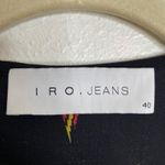 Iro Jeans Disja Blouse Top Size 40/ L Black Lightning Bolt Print Long Sleeve Size L Photo 1