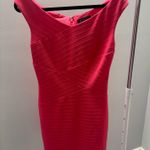 Guess Pink Off-the-Shoulder Bodycon Bandage Dress Photo 0